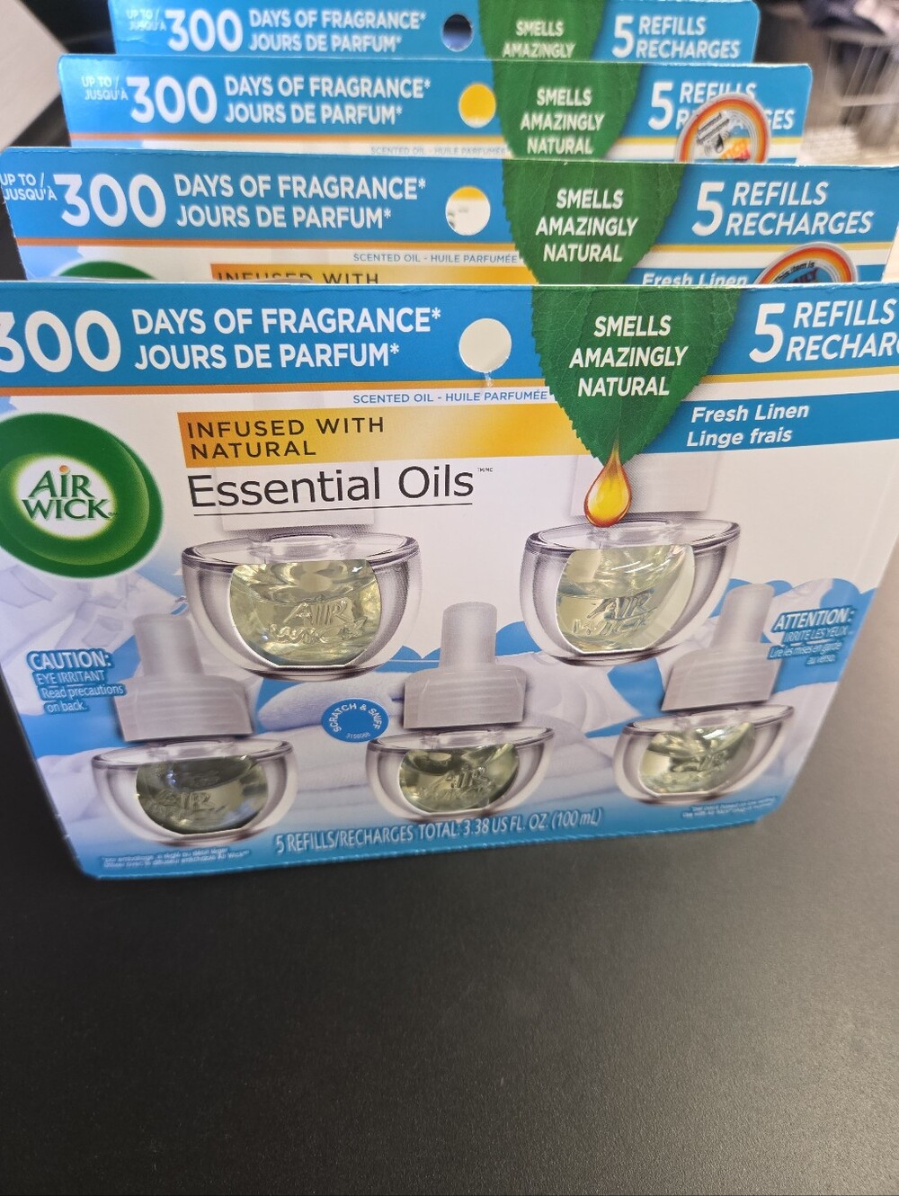 Air Wick Scented Oil 20 Refills Snuggle Fresh Linen 4 Sealed Packages Of 5 = 20
